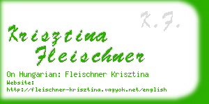 krisztina fleischner business card